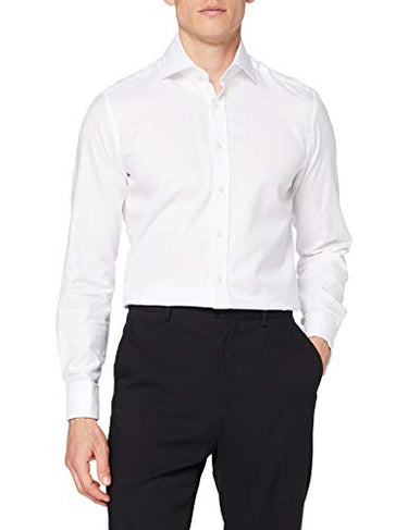 HACKETT LONDON Herren Royal Ox Dc Shirt, White (White), 16 im Sale